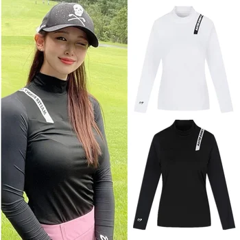 Пролетно-летни дрехи за голф, дамска тениска с дълъг ръкав, оборудвана топ пролетна нова спортна дамски дрехи за голф